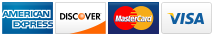 Accepted credit card icons.